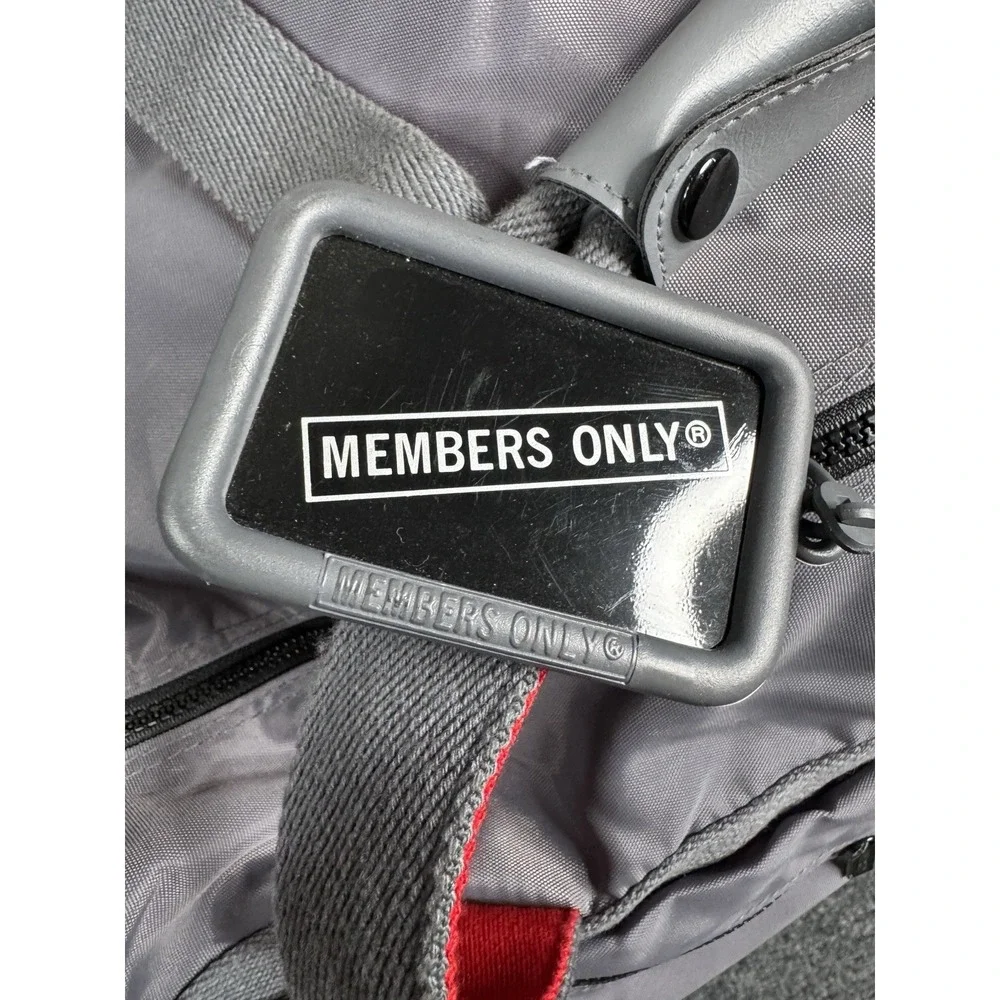 Vintage‎ Members Only Duffel Crossbody Bag Suitcase Unisex Gray